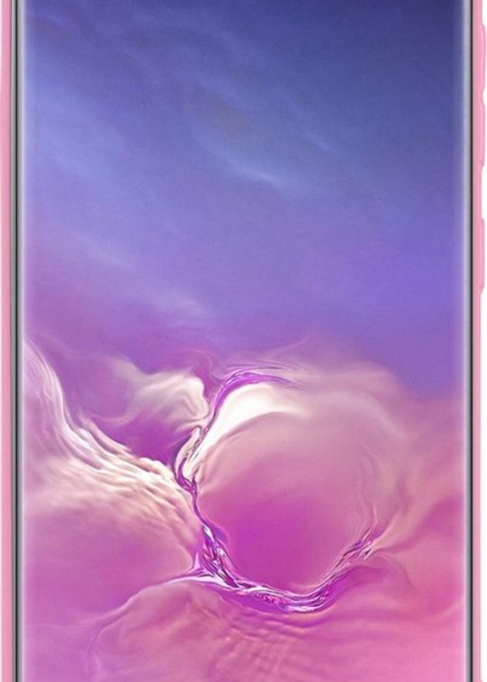 BTH Hoesje Geschikt voor Samsung S10 Hoesje Siliconen Case Hoes - Hoes Geschikt voor Samsung Galaxy S10 Hoes Cover Case - Roze