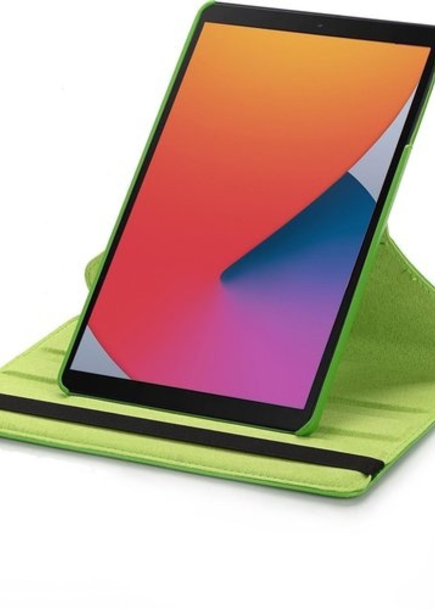 BTH Hoes Geschikt voor iPad 10.2 2019/2020 Hoes Case 360 Draaibare Hoes Cover - Hoesje Geschikt voor iPad 7/8 Hoesje Draaibaar - Groen
