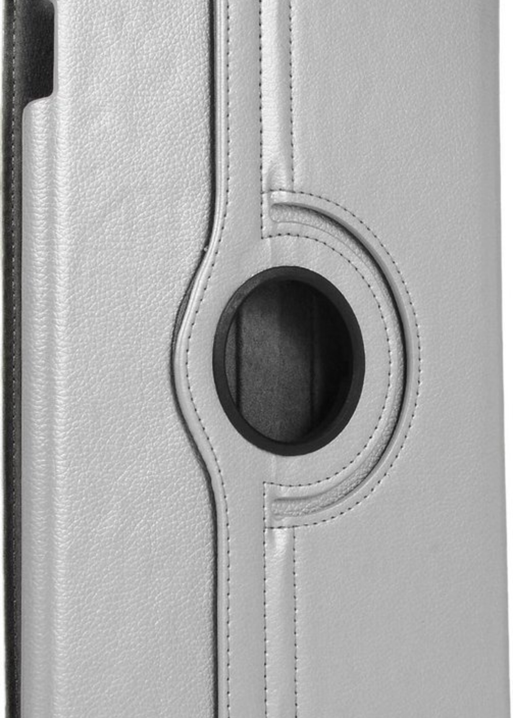 BTH Hoes Geschikt voor iPad 10.2 2019/2020 Hoes Case 360 Draaibare Hoes Cover - Hoesje Geschikt voor iPad 7/8 Hoesje Draaibaar - Zilver