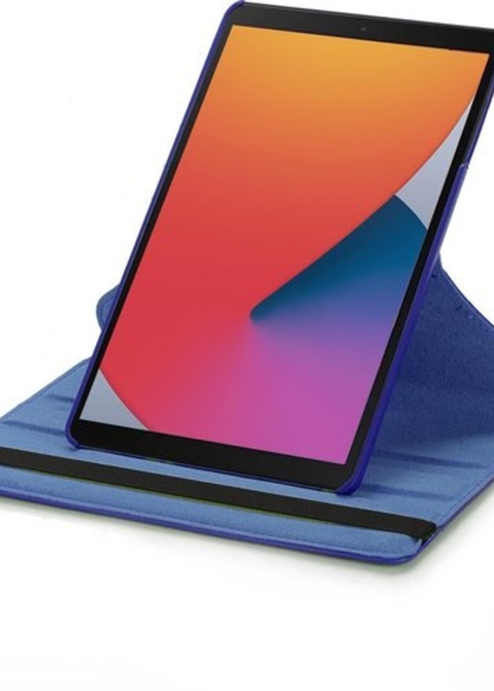 BTH Hoes Geschikt voor iPad 10.2 2020 Hoes Case 360 Draaibare Hoes Cover - Hoesje Geschikt voor iPad 8 Hoesje Draaibaar - Blauw