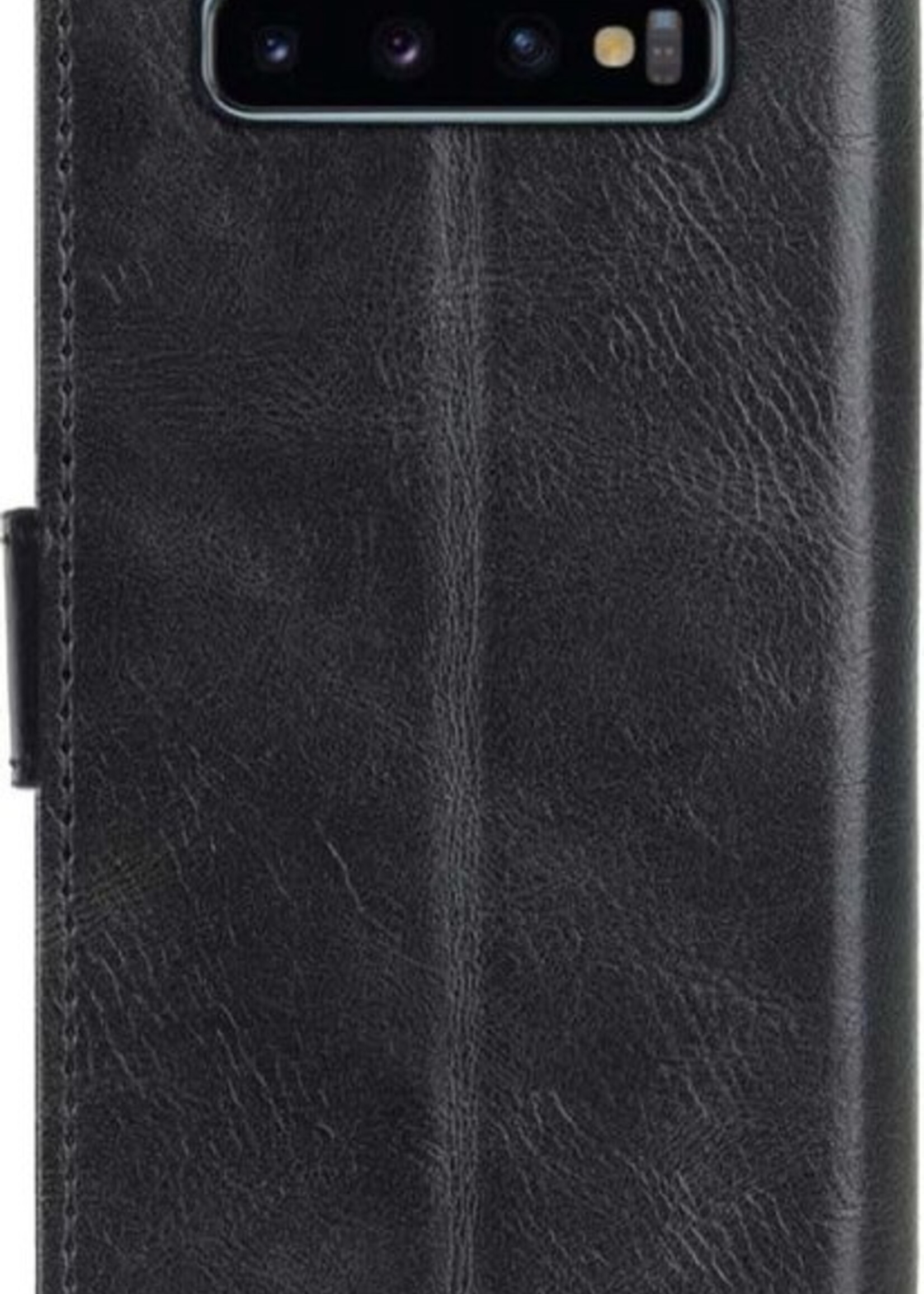 BTH Hoesje Geschikt voor Samsung S10 Hoesje Book Case Hoes Portemonnee Cover Walletcase - Hoes Geschikt voor Samsung Galaxy S10 Hoes Bookcase Hoesje - Zwart