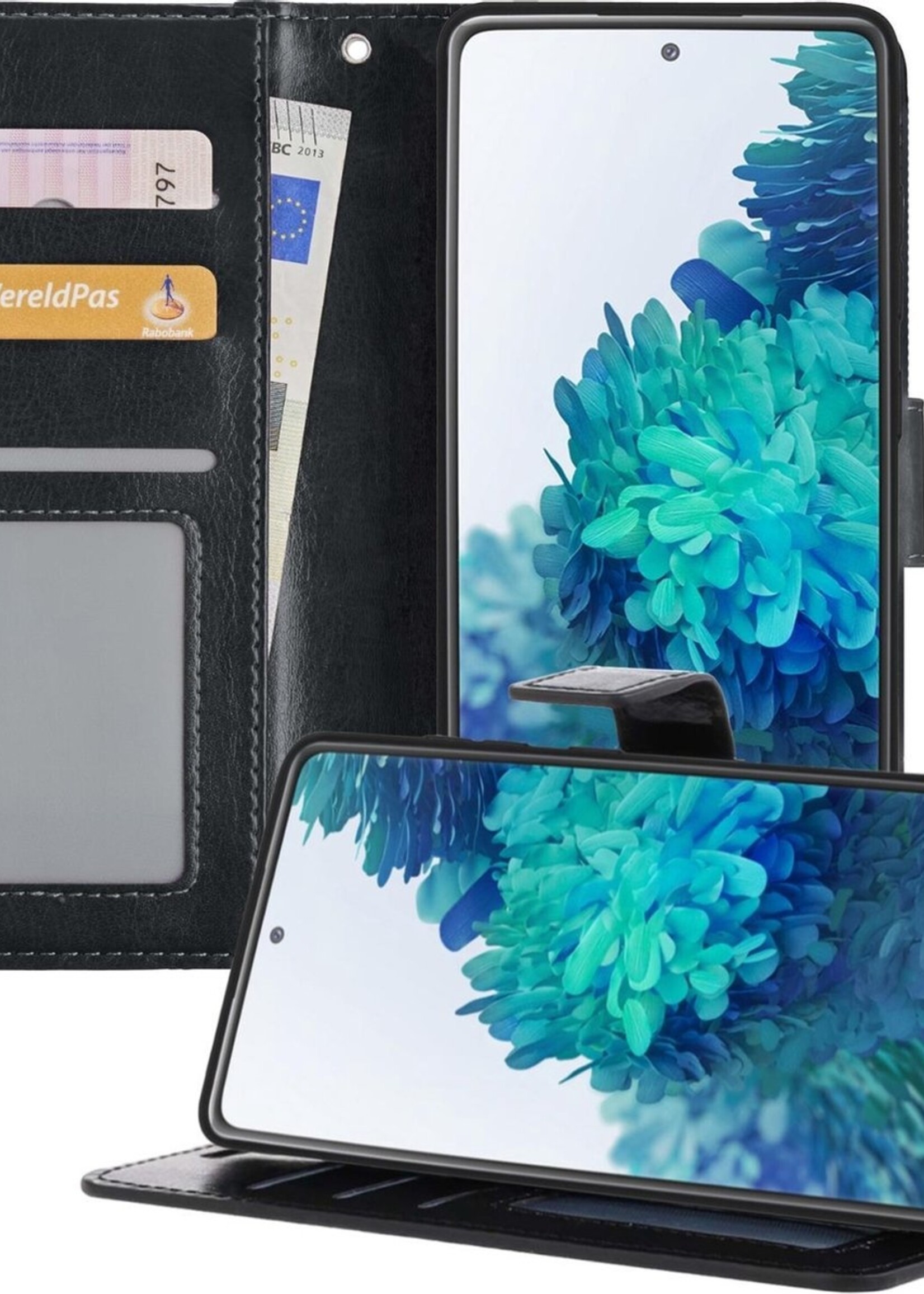 BTH Hoesje Geschikt voor Samsung S20 FE Hoesje Book Case Hoes Portemonnee Cover Walletcase - Hoes Geschikt voor Samsung Galaxy S20 FE Hoes Bookcase Hoesje - Zwart