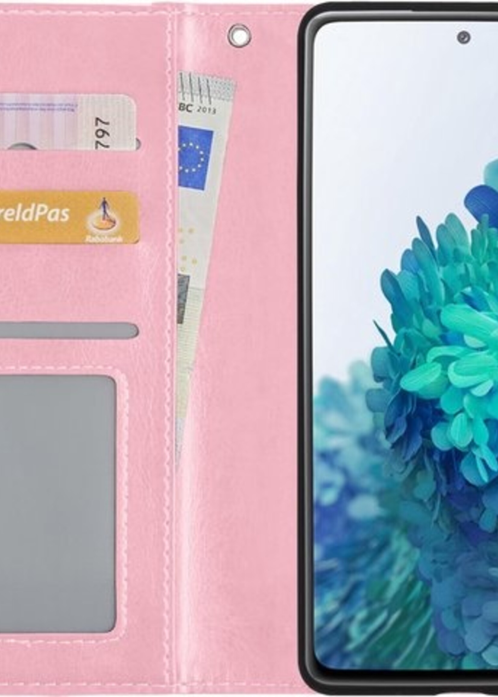 BTH Hoesje Geschikt voor Samsung S20 FE Hoesje Book Case Hoes Portemonnee Cover Walletcase - Hoes Geschikt voor Samsung Galaxy S20 FE Hoes Bookcase Hoesje - Roze
