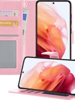 BTH BTH Samsung Galaxy S21 Hoesje Bookcase - Lichtroze
