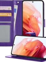 BTH BTH Samsung Galaxy S21 Hoesje Bookcase - Paars