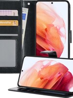 BTH BTH Samsung Galaxy S21 Plus Hoesje Bookcase - Zwart