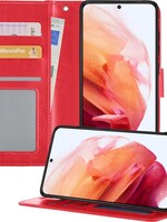 BTH BTH Samsung Galaxy S21 Plus Hoesje Bookcase - Rood
