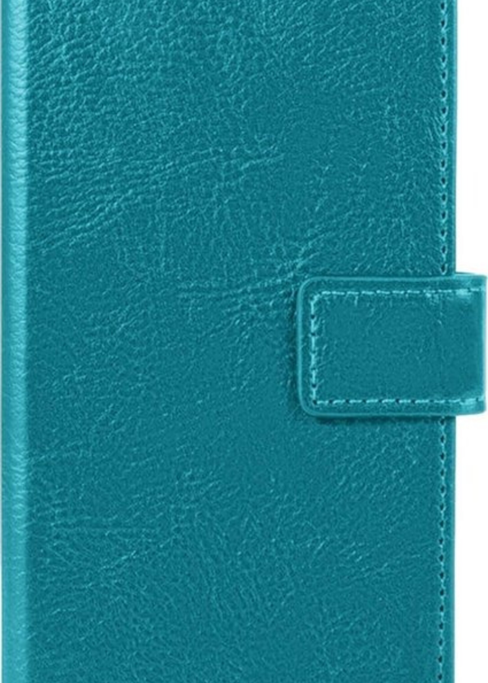BTH Hoesje Geschikt voor Samsung S21 Plus Hoesje Book Case Hoes Portemonnee Cover Walletcase - Hoes Geschikt voor Samsung Galaxy S21 Plus Hoes Bookcase Hoesje - Turquoise