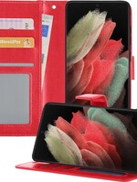 BTH BTH Samsung Galaxy S21 Ultra Hoesje Bookcase - Rood