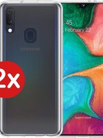 BTH BTH Samsung Galaxy A20e siliconen hoesje Transparant - 2 stuks