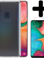 BTH BTH Samsung Galaxy A20e siliconen hoesje zwart met screenprotector
