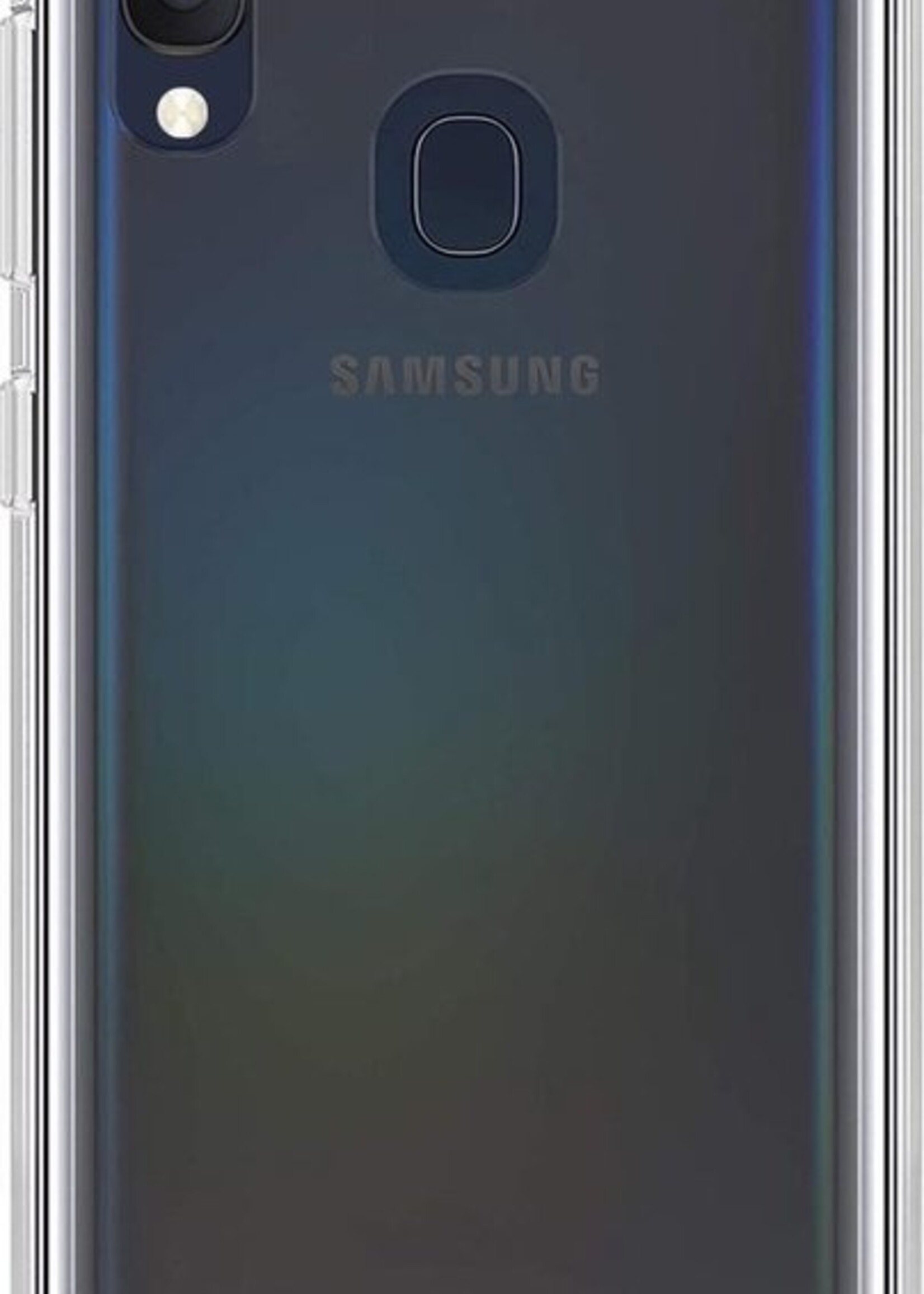 BTH Hoesje Geschikt voor Samsung A20e Hoesje Siliconen Case Hoes Met Screenprotector - Hoes Geschikt voor Samsung Galaxy A20e Hoes Cover Case - Transparant