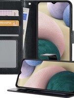 BTH BTH Samsung Galaxy A12 Hoesje Bookcase - Zwart