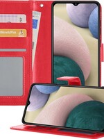 BTH BTH Samsung Galaxy A12 Hoesje Bookcase - Rood