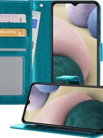 BTH BTH Samsung Galaxy A12 Hoesje Bookcase - Turquoise