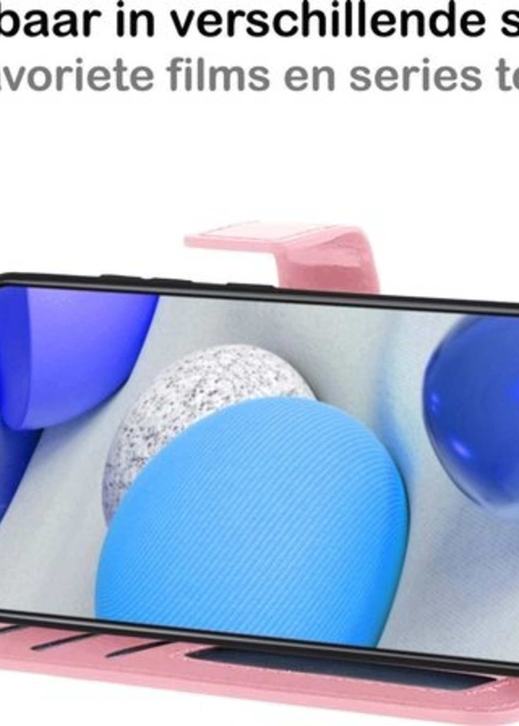 BTH Hoesje Geschikt voor Samsung A42 Hoesje Book Case Hoes Portemonnee Cover Walletcase - Hoes Geschikt voor Samsung Galaxy A42 Hoes Bookcase Hoesje - Roze