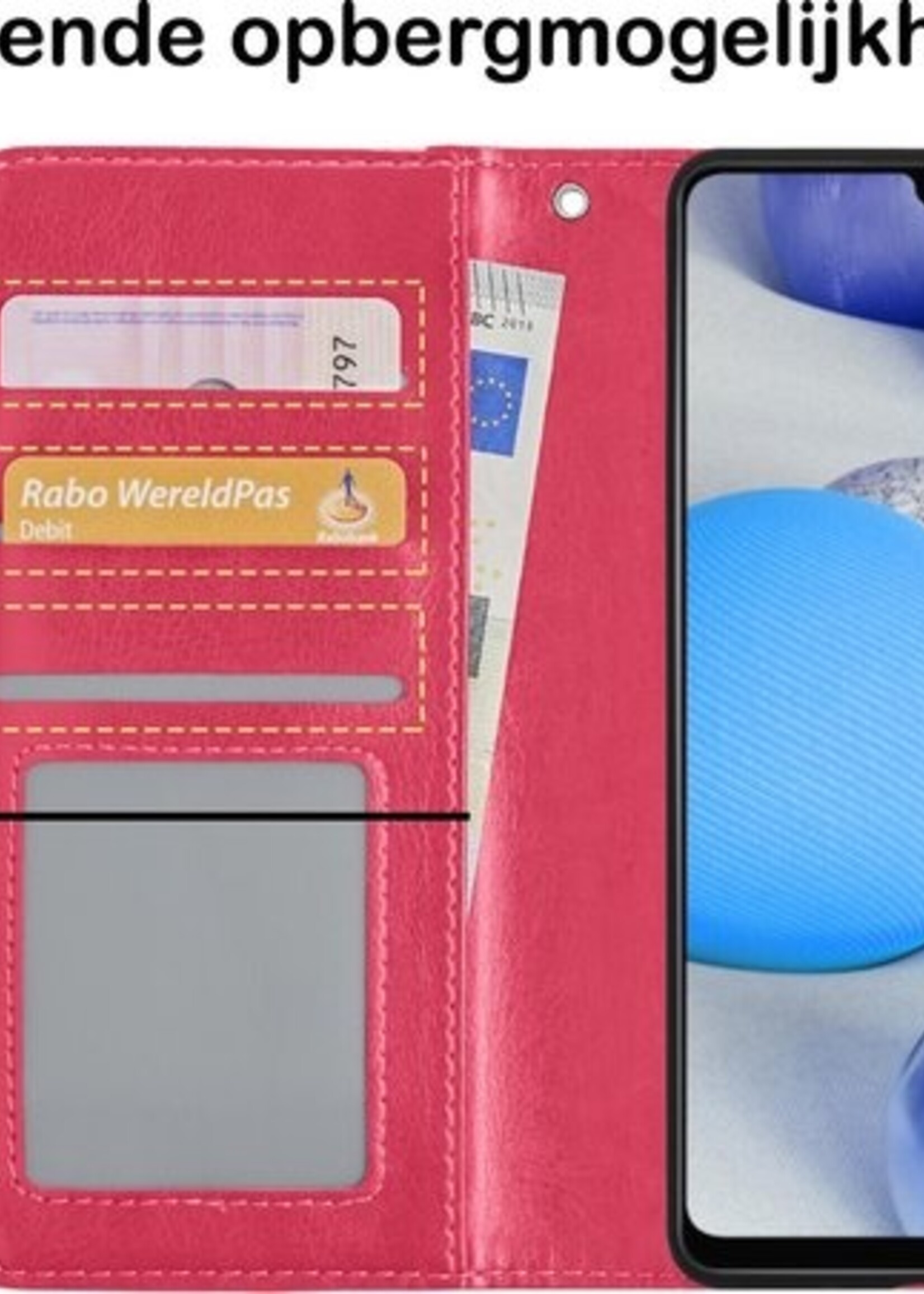 BTH Hoesje Geschikt voor Samsung A42 Hoesje Book Case Hoes Portemonnee Cover Walletcase - Hoes Geschikt voor Samsung Galaxy A42 Hoes Bookcase Hoesje - Roze