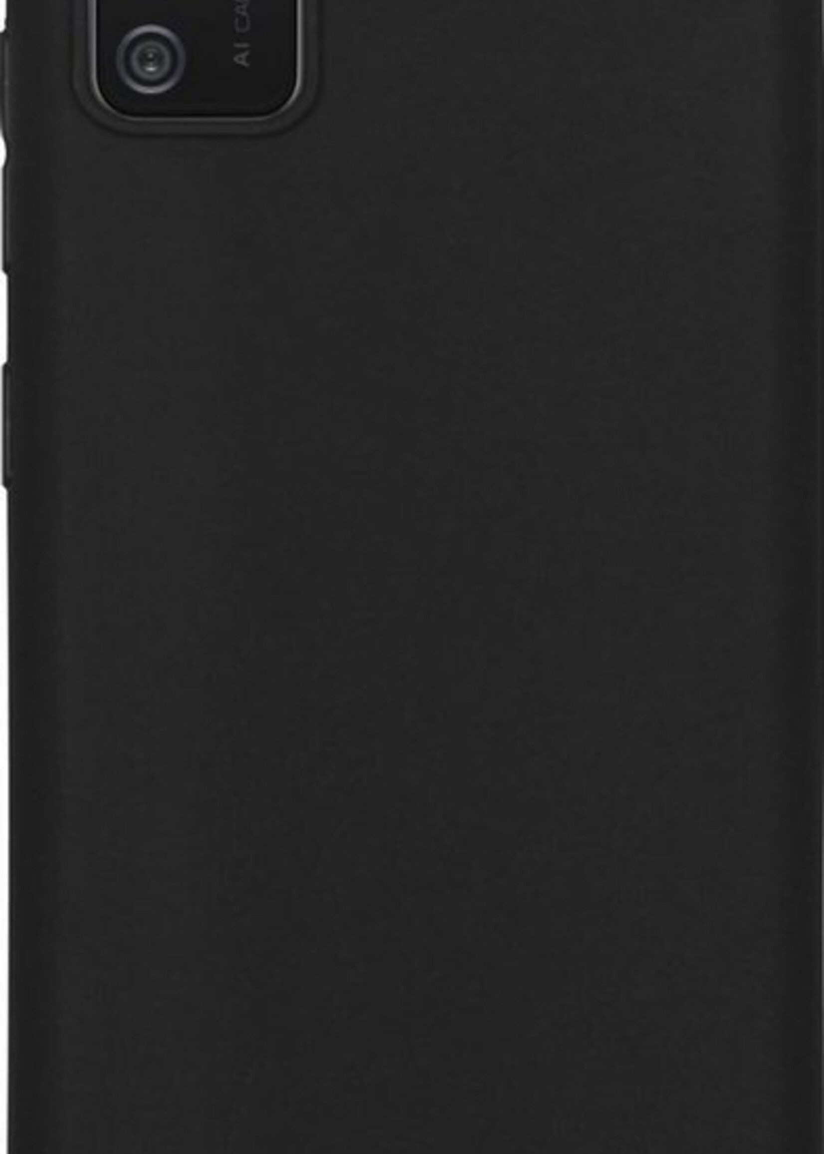 BTH Hoesje Geschikt voor Samsung A02s Hoesje Siliconen Case Hoes - Hoes Geschikt voor Samsung Galaxy A02s Hoes Cover Case - Zwart