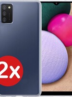 BTH BTH 2 PACK - Samsung Galaxy A02s hoesje siliconen - Transparant