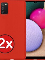 BTH BTH 2 PACK - Samsung Galaxy A02s hoesje siliconen - Rood