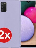 BTH BTH 2 PACK - Samsung Galaxy A02s hoesje siliconen - Lila