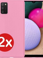 BTH BTH 2 PACK - Samsung Galaxy A02s hoesje siliconen - Roze