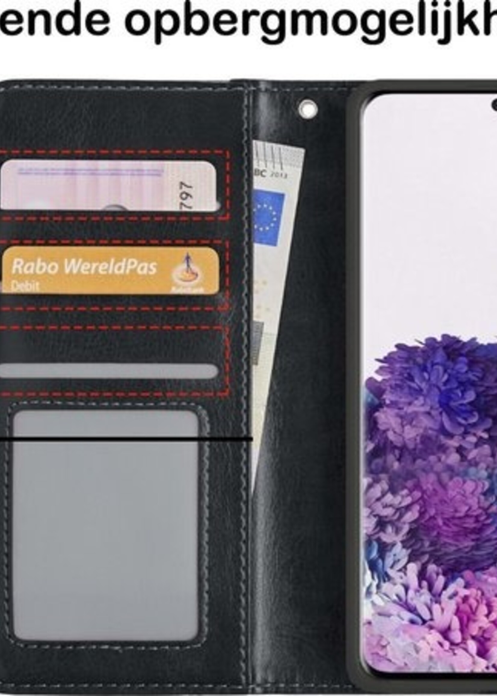 BTH Hoesje Geschikt voor Samsung S20 Plus Hoesje Book Case Hoes Portemonnee Cover Walletcase - Hoes Geschikt voor Samsung Galaxy S20 Plus Hoes Bookcase Hoesje - Zwart