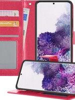 BTH BTH Samsung Galaxy S20 Ultra Hoesje Bookcase - Donkerroze