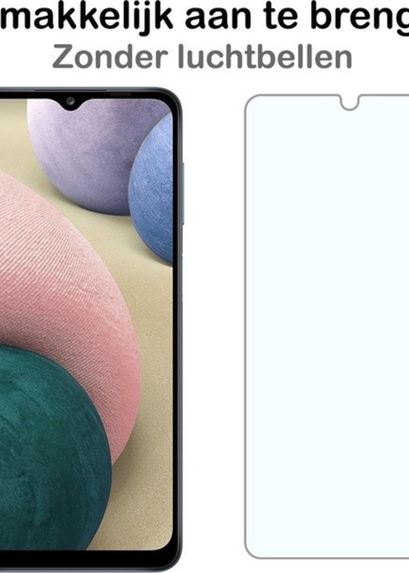 BTH Hoesje Geschikt voor Samsung A12 Hoesje Book Case Hoes Portemonnee Cover Walletcase Met Screenprotector - Hoes Geschikt voor Samsung Galaxy A12 Hoes Bookcase Hoesje - Zwart