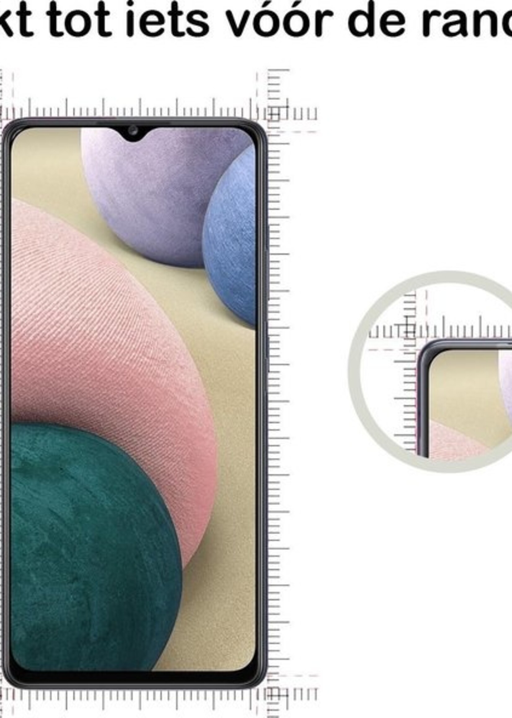 BTH Hoesje Geschikt voor Samsung A12 Hoesje Book Case Hoes Portemonnee Cover Walletcase Met Screenprotector - Hoes Geschikt voor Samsung Galaxy A12 Hoes Bookcase Hoesje - Lichtroze
