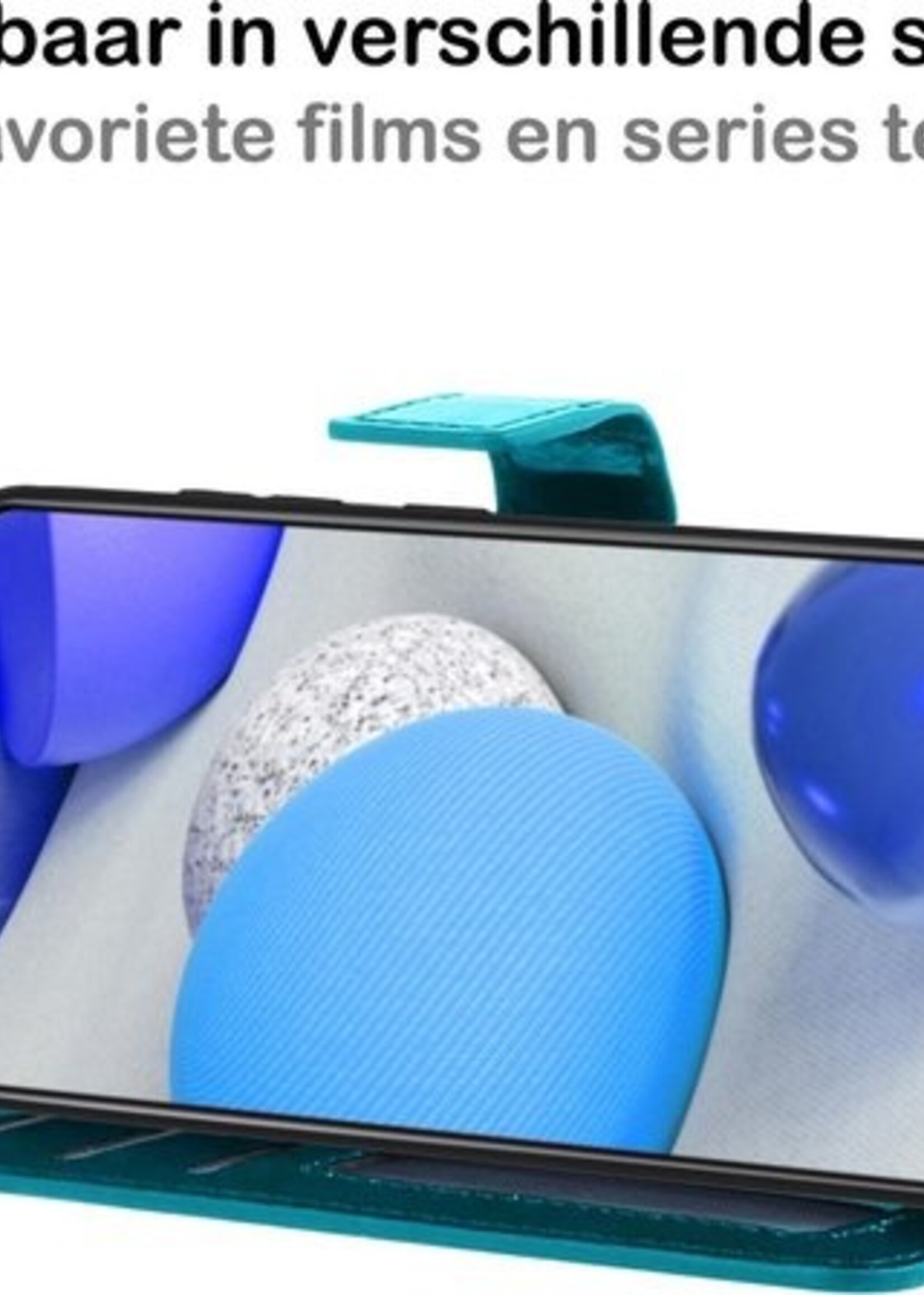 BTH Hoesje Geschikt voor Samsung A42 Hoesje Book Case Hoes Portemonnee Cover Walletcase Met Screenprotector - Hoes Geschikt voor Samsung Galaxy A42 Hoes Bookcase Hoesje - Turquoise