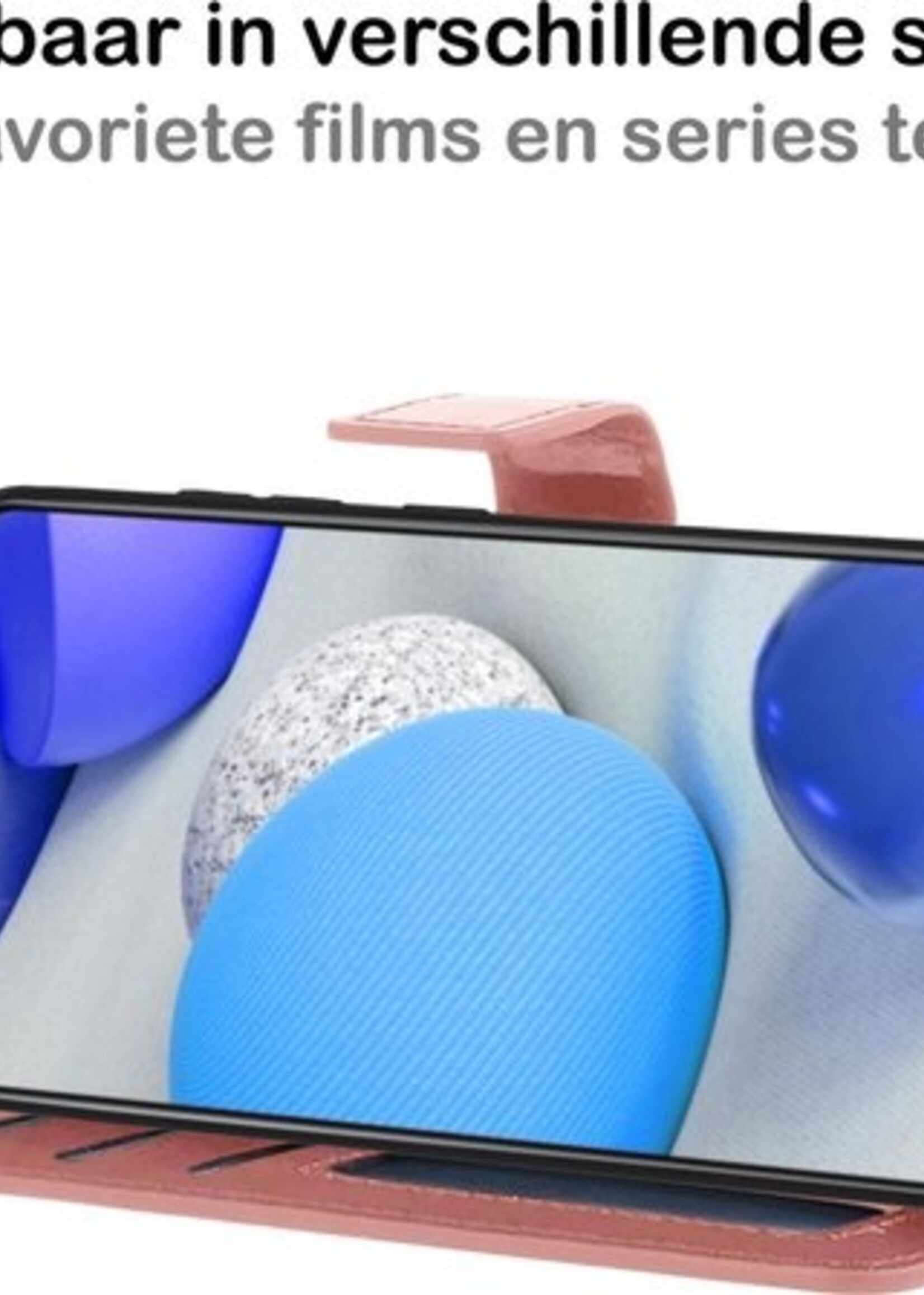 BTH Hoesje Geschikt voor Samsung A42 Hoesje Book Case Hoes Portemonnee Cover Walletcase Met Screenprotector - Hoes Geschikt voor Samsung Galaxy A42 Hoes Bookcase Hoesje - Rosé goud
