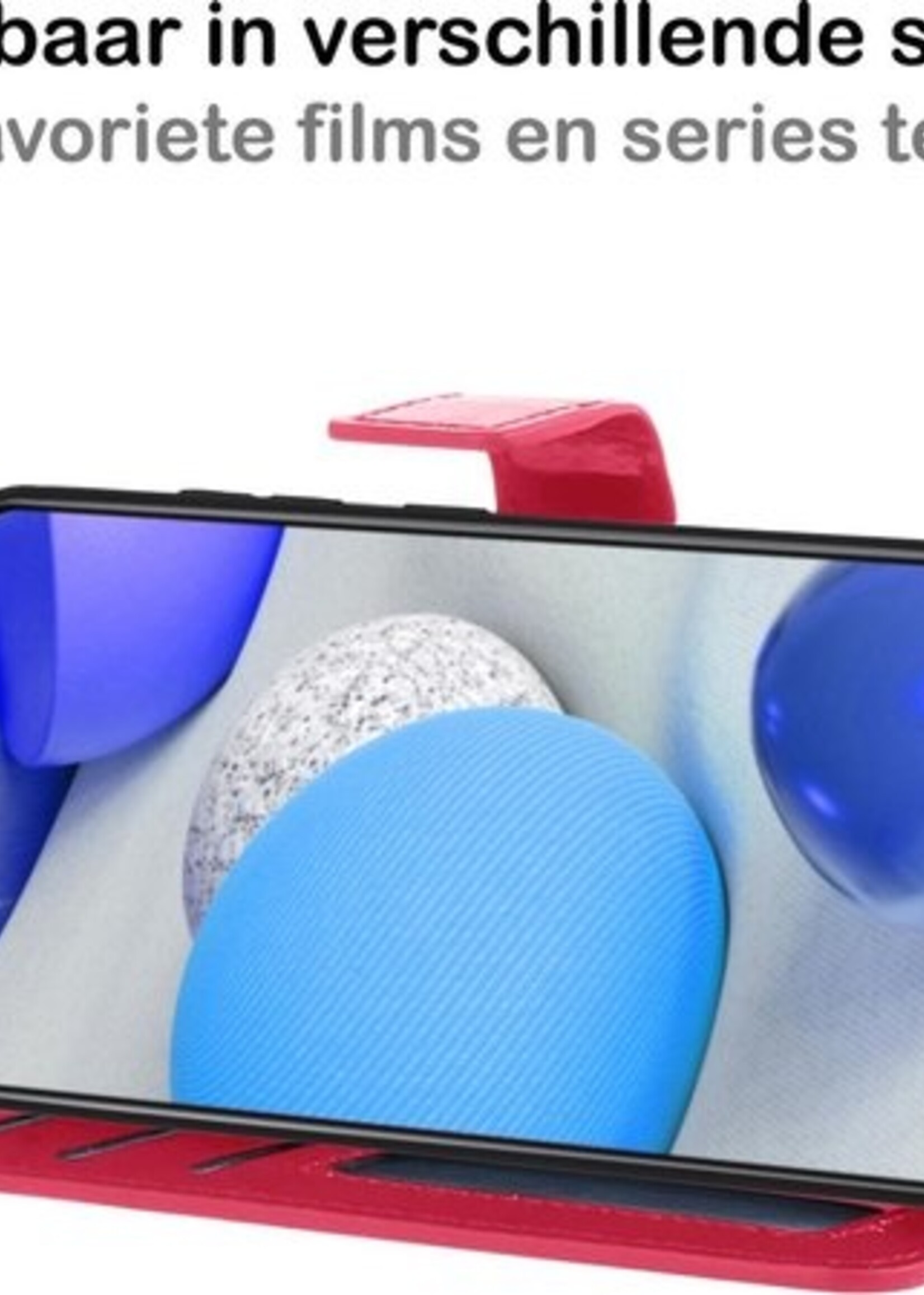 BTH Hoesje Geschikt voor Samsung A42 Hoesje Book Case Hoes Portemonnee Cover Walletcase Met Screenprotector - Hoes Geschikt voor Samsung Galaxy A42 Hoes Bookcase Hoesje - Donkerroze