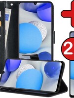 BTH BTH Samsung Galaxy A42 Hoesje Bookcase Zwart Met 2x Screenprotector