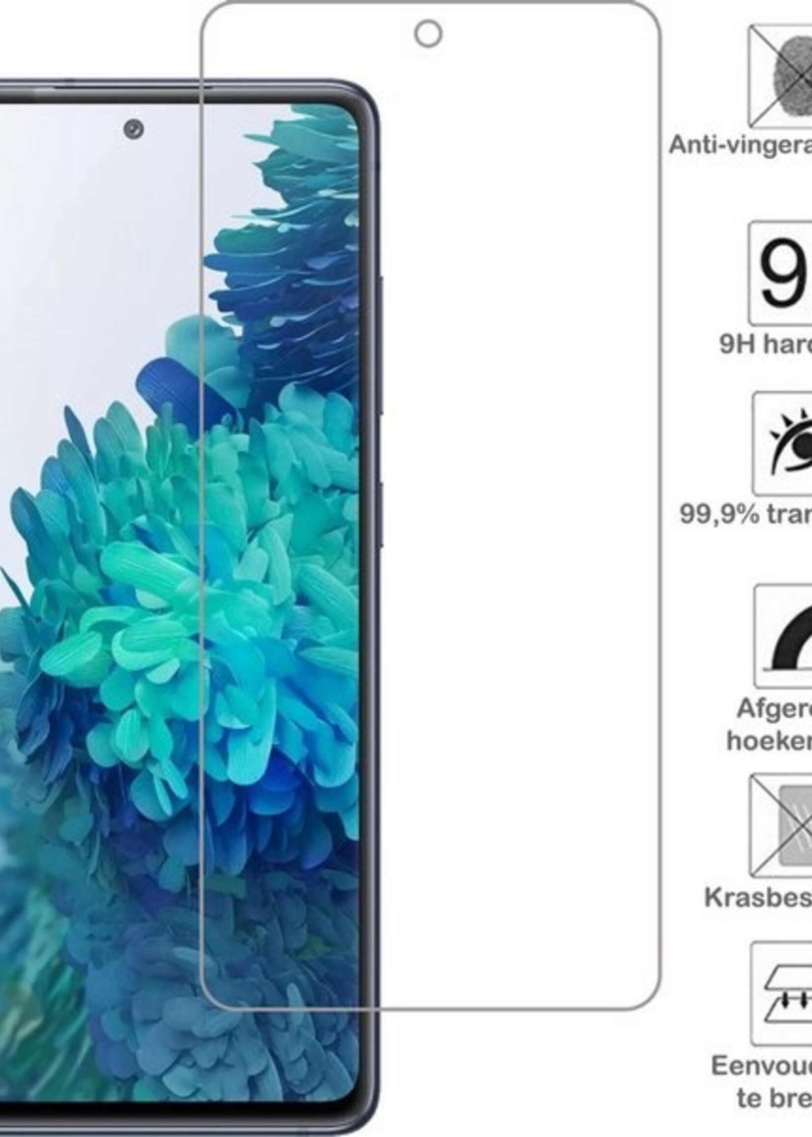 BTH Hoesje Geschikt voor Samsung S20 FE Hoesje Book Case Hoes Portemonnee Cover Walletcase Met 2x Screenprotector - Hoes Geschikt voor Samsung Galaxy S20 FE Hoes Bookcase Hoesje - Donkerroze