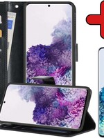 BTH BTH Samsung Galaxy S20 Plus Hoesje Bookcase Zwart Met Screenprotector