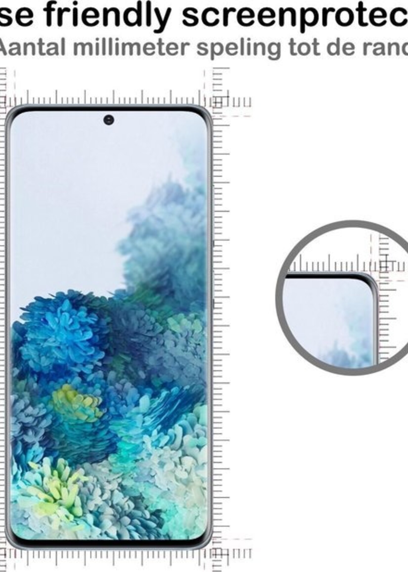 BTH Hoesje Geschikt voor Samsung S20 Plus Hoesje Book Case Hoes Portemonnee Cover Walletcase Met Screenprotector - Hoes Geschikt voor Samsung Galaxy S20 Plus Hoes Bookcase Hoesje - Bruin