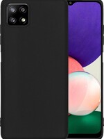 BTH BTH Samsung Galaxy A22 5G hoesje siliconen - Zwart