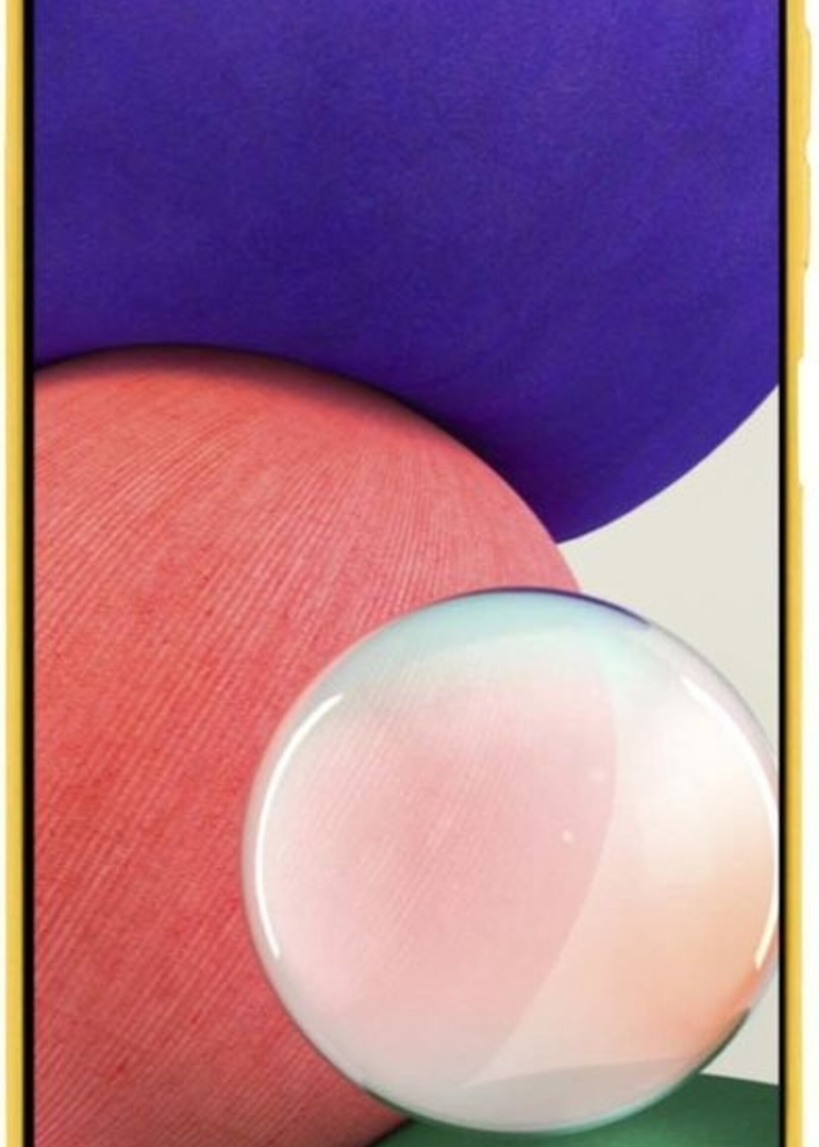 BTH Hoesje Geschikt voor Samsung A22 5G Hoesje Siliconen Case Hoes - Hoes Geschikt voor Samsung Galaxy A22 5G Hoes Cover Case - Geel