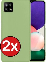 BTH BTH 2 PACK - Samsung Galaxy A22 5G hoesje siliconen - Groen