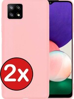 BTH BTH 2 PACK - Samsung Galaxy A22 5G hoesje siliconen - Roze