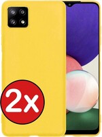BTH BTH 2 PACK - Samsung Galaxy A22 5G hoesje siliconen - Geel