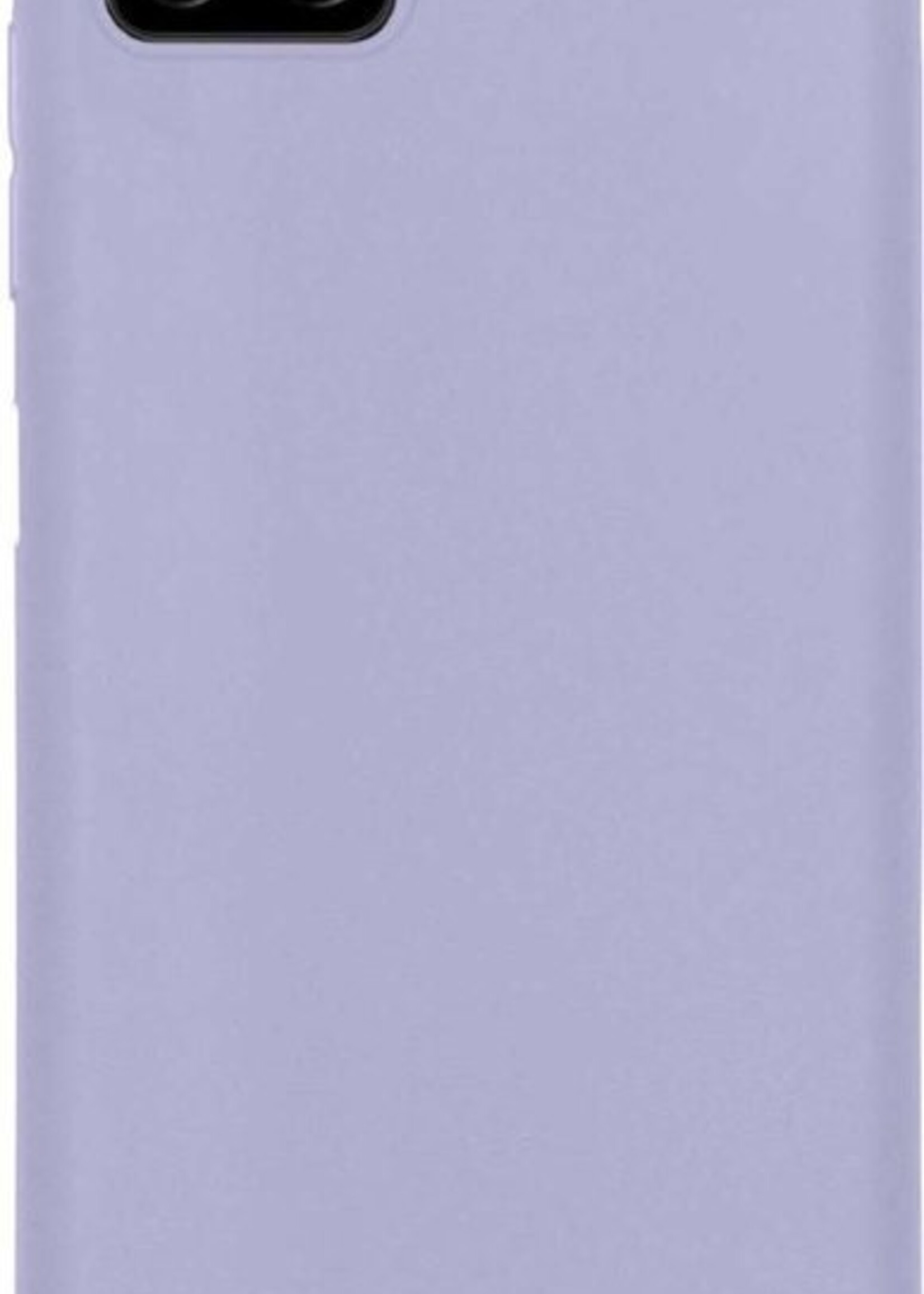 BTH Hoesje Geschikt voor Samsung A22 5G Hoesje Siliconen Case Hoes Met 2x Screenprotector - Hoes Geschikt voor Samsung Galaxy A22 5G Hoes Cover Case - Lila