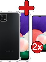 BTH BTH Samsung Galaxy A22 4G hoesje shock proof Met 2x screenprotector
