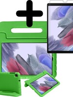 BTH BTH Samsung Galaxy Tab A7 Lite Kinderhoes - Met Screenprotector - Groen