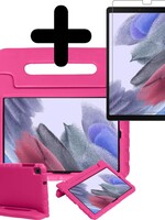 BTH BTH Samsung Galaxy Tab A7 Lite Kinderhoes - Met Screenprotector - Roze