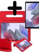 BTH BTH Samsung Galaxy Tab A7 Lite Kinderhoes - Met Screenprotector - Rood