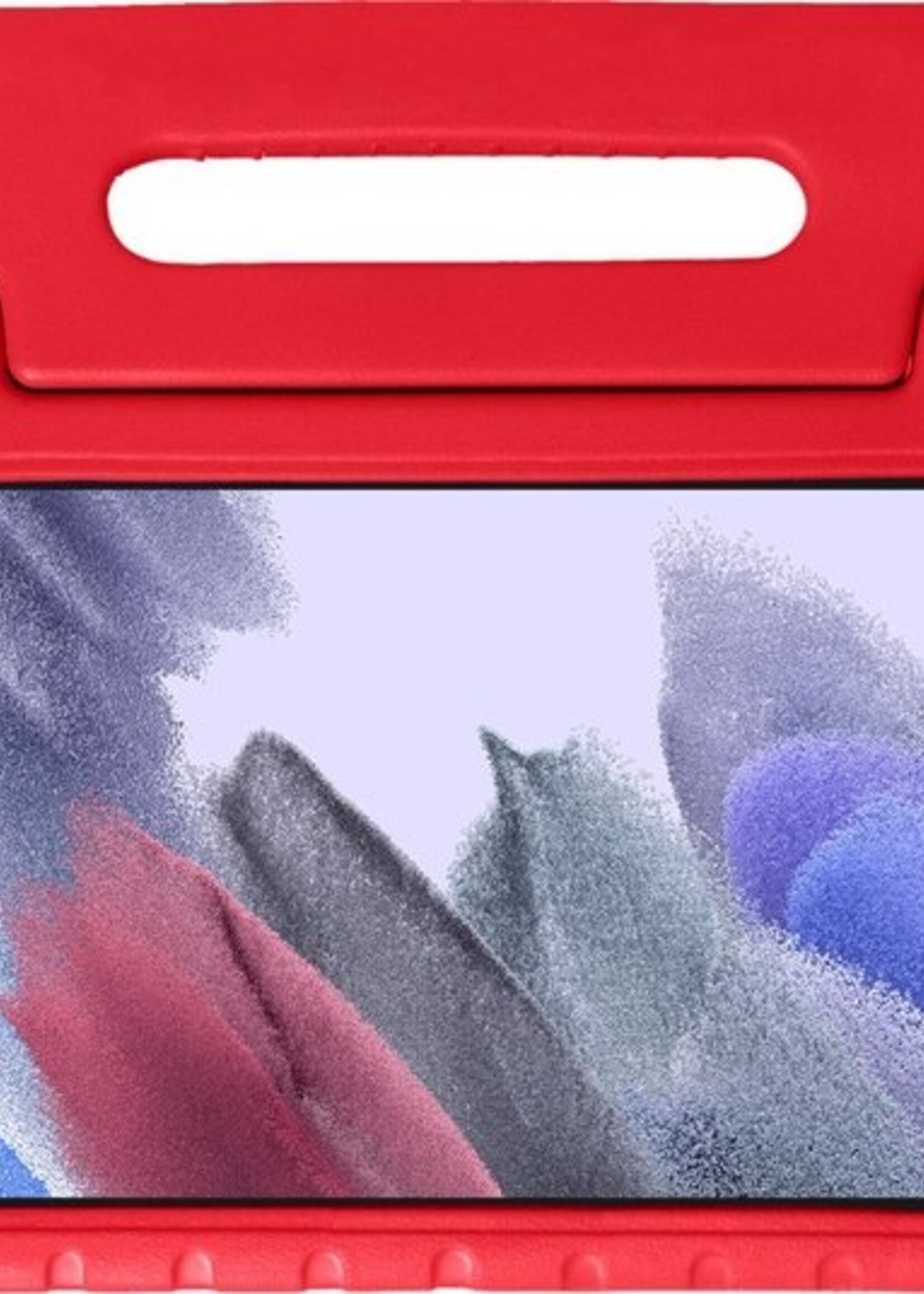 BTH Kinderhoes Geschikt voor Samsung Galaxy Tab A7 Lite Hoes Kinder Hoesje Kids Case Cover Kidsproof Met Screenprotector - Hoesje Geschikt voor Samsung Tab A7 Lite Hoesje Kinder Hoes - Rood