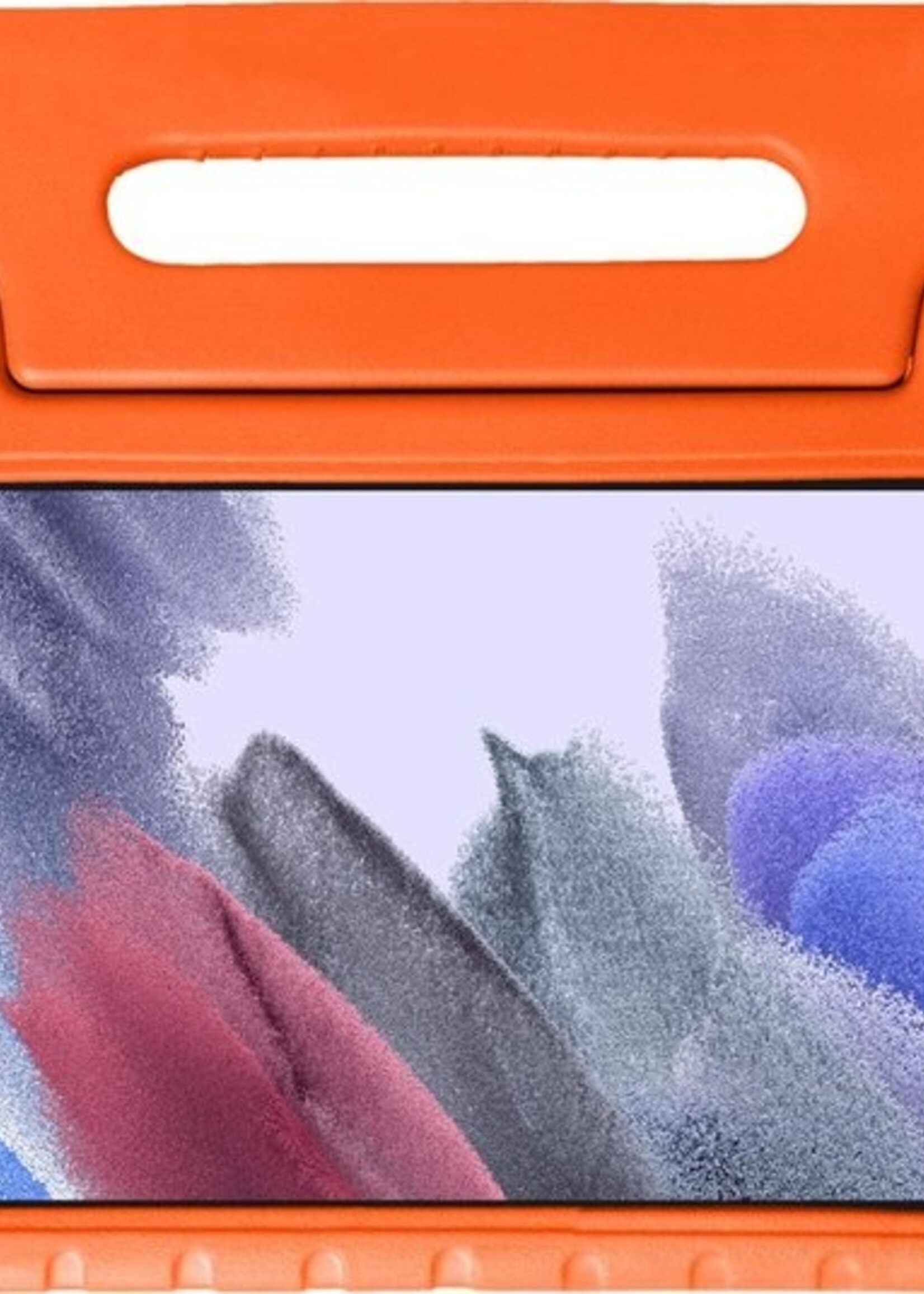 BTH Kinderhoes Geschikt voor Samsung Galaxy Tab A7 Lite Hoes Kinder Hoesje Kids Case Cover Kidsproof Met 2x Screenprotector - Hoesje Geschikt voor Samsung Tab A7 Lite Hoesje Kinder Hoes - Oranje