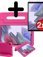 BTH BTH Samsung Galaxy Tab A7 Lite Kinderhoes - Met 2x Screenprotector - Roze
